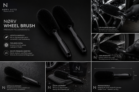 NØRV Precision Wheel Brush – Premium Felgenbürste